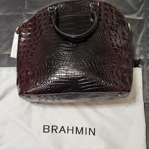 Brahmin Large Duxbury Satchel Cocoa Melbourne Genuine Leather